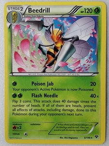 Tarjeta Pokémon Beedrill 5/146 PL - B2G1F RARA XY - Arte Shin Nagasawa - Imagen 1 de 3