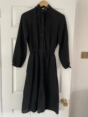 Vintage 1970’s 1980’s black goth witch dress 10 Mandy Marsh - Image 1 of 4