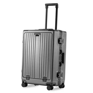 Carry On Luggage 22x14x9 Airline Approved Aluminum Frame, 20 Inch 20 inch Grey - Picture 1 of 7