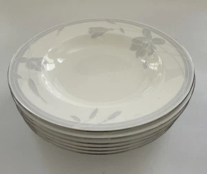 Vintage SET of 6 Mikasa OVATION Rimmed Bowls Floral Salad Soup Dishes JAPAN - Picture 1 of 13