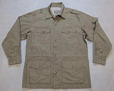 Cabelas Safari Series Chaqueta Para Hombres XL Marrón Campo Caza Pesca Cabaña Utilidad Foto 1 de 4