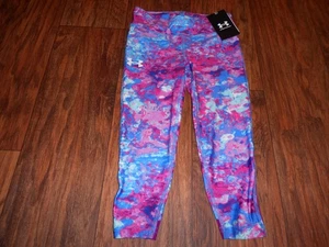 NEW with tags Under Armour girls leggings pants size Y XS youth extra small crop - Picture 1 of 5