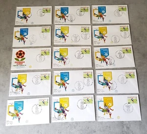 ITALY EUROPEAN SOCCER CHAMPIONSHIP 15 FIRST DAY COVER WITH SPECIAL CANCELLED - Picture 1 of 2