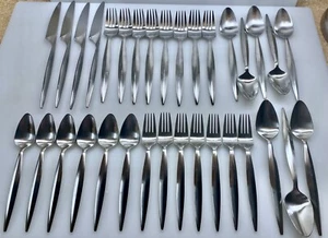 SILVERWARE GOURMET SETTINGS MCM STEELGRASS 33pcs FORK TEASPOON KNIFE SPOON VGC - Picture 1 of 9