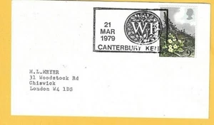 GB Plain Cover 1979 SLOGAN POSTMARK - CANTERBURY WI Womens Institute - Bild 1 von 1