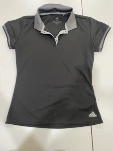 Adidas Climalite Polo Shirt Women's Medium Gray Collared Short Sleeve Pullover - Picture 1 of 3