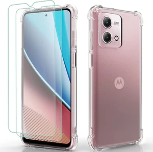 Osophter for Moto G Stylus 2023 Case: Clear Women Girls Boys with 2Pcs Screen Pr - Picture 1 of 12
