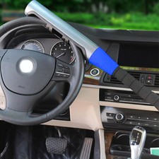 CAR VAN BASEBALL BAT STYLE STEERING WHEEL LOCK UNIVERSAL SECURITY LOCKS BLUE