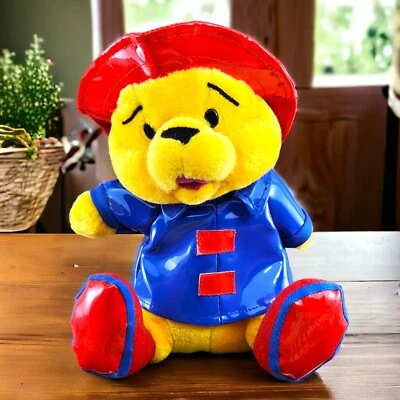 Impermeable de colección Winnie the POOH Oso Peluche Peluche Rojo y Azul Juguete Clásico Foto 1 de 4