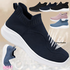 NEW WOMENS WALK SPORTS RUNNING CASUAL SHOES SLIP ON LIGHTWEIGHT TRAINERS SIZE