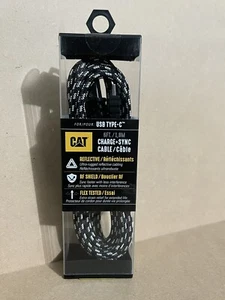 CAT 1.8M USB Type-C Charge + Sync Braided Cable - Picture 1 of 6