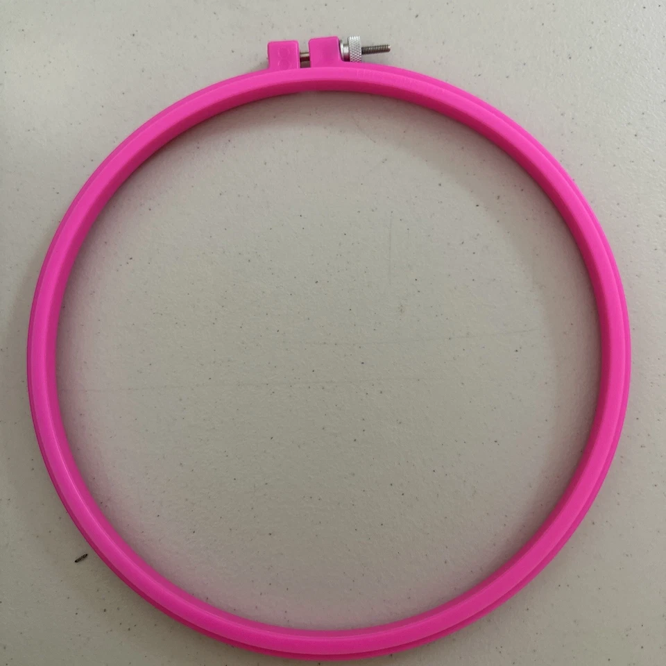 embroidery Hoop 8” Pink Plastic - Image 1 of 1