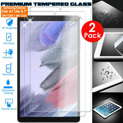 2x TEMPERED GLASS Screen Protector For Samsung Galaxy Tab A7 Lite 8.7  T220/5 • 4.95£