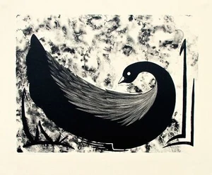 Wood Duck Lithograph Print by Native American Comanche Artist Diane O'Leary 7/20 - Picture 1 of 12