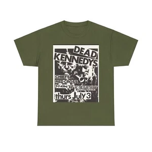 Vintage Punk Rock Show Flyer - Dead Kennedys Unisex Heavy Cotton Tee - Picture 1 of 25