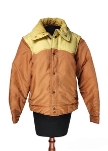 Madison Puffer Jacket w/ Zippered Sleeves - Men's M, ca 1970, Vintage, Orange - Picture 1 of 16