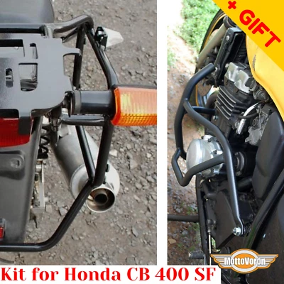 Kit de sistema de equipaje para Honda CB 400 SF barras de choque CB 400 Super Four Rack, Bonus Foto 1 de 4