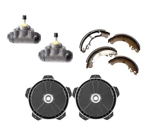 NUOVO KIT REVISIONE FRENO POSTERIORE TAMBURI+CILINDRETTI+GANASCE PER APE 50 - Foto 1 di 1