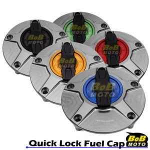 TITANIUM FCR Quick Lock Fuel Cap For Yamaha FZ1 Fazer 01-13 12 11 10 09 08 07 06 - Picture 1 of 9