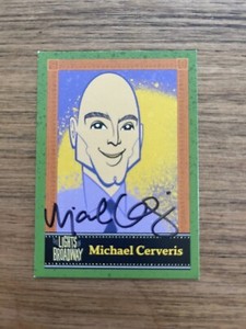 Lights of Broadway Michael Cerveris SIGNED Summer  2015 Trading Card