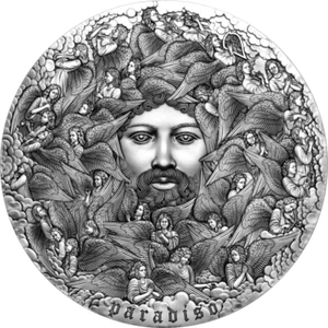 2021 Paradiso 700th Anniversary of the divine comedy 5 oz pure silver coin - Picture 1 of 5