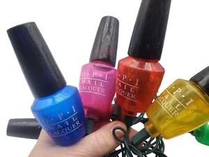 OPI Nail Polish Bottle String Lights Multicolor Salon Party 2 Sets Vintage - Picture 1 of 6