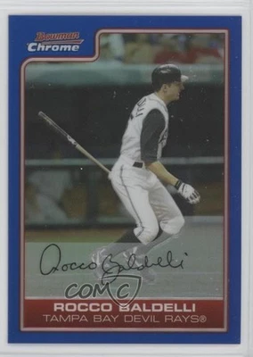 2006 Bowman Chrome Blue Refractor /150 Rocco Baldelli #180 - Image 1 of 2