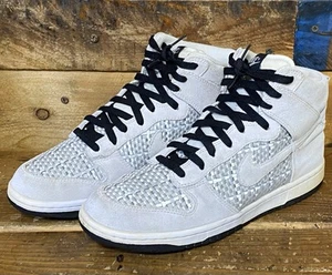 Nike Dunk High Top Premium Herren Größe 10,5 US Grau Wildleder Gewebt Schuhe 317891-007 - Bild 1 von 10