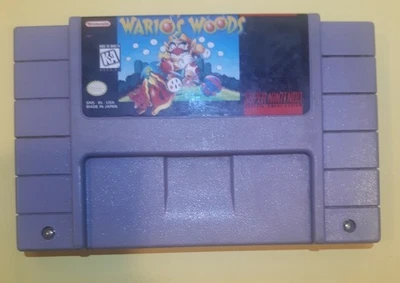 Wario's Woods (Sistema de Entretenimiento Super Nintendo, 1994) Auténtico Probado Snes Foto 1 de 2