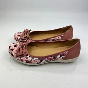 Hotter Jewel Damen-Ballerinas rosa Blumen UK 8 STD bequeme Schleife leicht - Bild 1 von 15