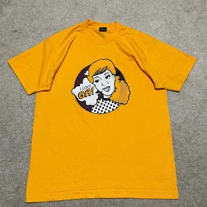 Vintage 90s Yellow ‘I Love GA’ Graphic T-Shirt Large - Picture 1 of 6