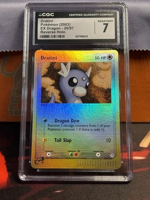 Dratini 26/97 EX Dragon Reverse Holo CGC Near Mint 7 Pokemon TCG 2003 - Image 1 of 4