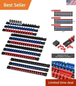 12PCS Heavy-Duty ABS Socket Organizer - Portable Tool Storage for Mechanics - Picture 1 of 9