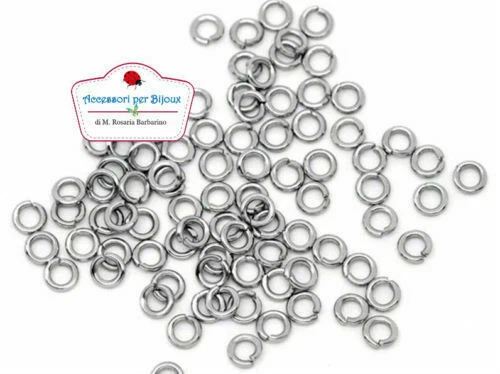 Anellini Inox Acciaio Inossidabile Tono Argento Scegli modello e Misura anelli - Immagine 1 di 1