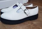 Top Shop Size Uk 6 Eu 39 White Mary Jane Style Thick Sole DM Shoes