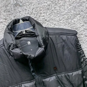 G Star Raw Mens Puffer Vest Whistler HDD SIze XL Black Full Zip Travel Outdoor - Picture 1 of 16