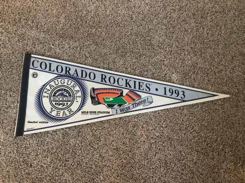 1993 Colorado Rockies Inaugural Year Pennant Mile High Stadium I Was There Cover