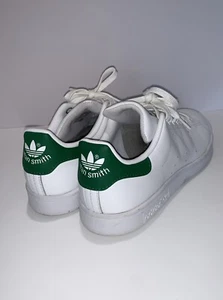 Adidas Stan Smith White/Green Sneakers M20324 Men’s Size 8 - Preowned, Fast Ship - Picture 1 of 18