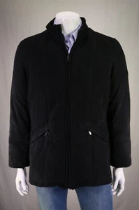 Canali Black Microfiber Suede Goose Feather Down Puffer Jacket Eu 46 - US 36/S - Picture 1 of 11