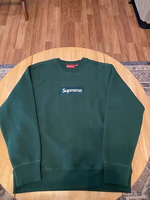 Sudadera Supreme Box LOGO CUELLO REDONDO Verde - Se envía el mismo día Foto 1 de 4