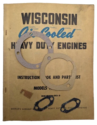 Wisconsin ABN AKN Engines Instruction Parts Book Issue MM253B PLUS GASKETS - Image 1 of 4