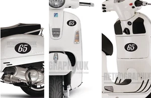 Custom Vintage Racing Numbers  Vespa GTS Leg Shield/TBox/Sidepanel GTS Vintage - - Picture 1 of 10