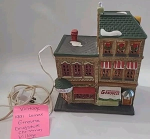 Vintage Lemax Christmas Village House Genovese Apothecary Pharmacy Building Rare - Picture 1 of 24