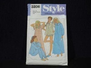 1981 VINTAGE STYLE DRESSMAKING PATTERN # 3206 ~GIRL'S NIGHTIES & PYJAMAS~SIZE 12 - Picture 1 of 5