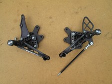 SUZUKI GSXR 1000 07/08 K7/K8 RSET15BK R&G BLACK ADJUSTABLE REARSETS!!