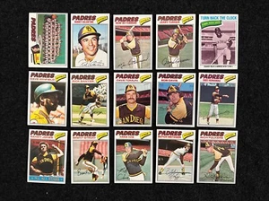 1977 Topps Baseball San Diego Padres Complete Master Team Set (33) Sharp Clean - Picture 1 of 2