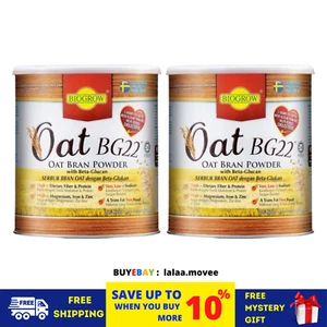 2 Tins Biogrow Bg22 Oat Beta Glucan Powder 480G, Lowers Cholesterol Naturally - Picture 1 of 6