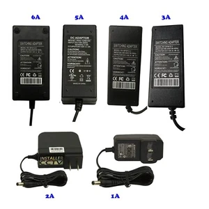 Adaptador de fuente de alimentación transformador AC/DC 12V 5V 1A 2A 3A 4A 5A 6A enchufe de 5,5x2,1 mm - Imagen 1 de 12