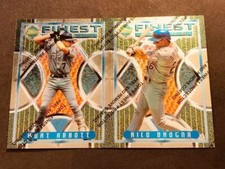 1995 Topps Finest UNCUT PANEL Kurt Abbott Rico Brogna