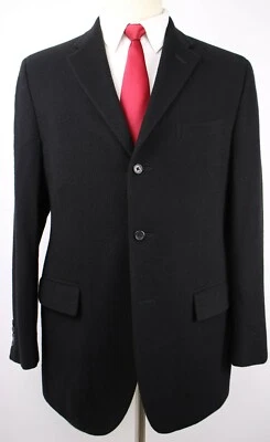 Abrigo Deportivo Polo Ralph Lauren Negro Sólido Tres Botones Cachemira Pura Talla 42 L Foto 1 de 4